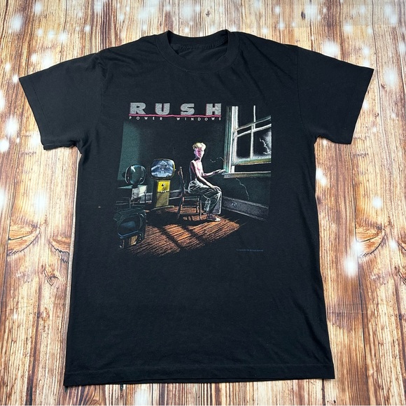 RUSH 1985-1986 Power Windows Concert Tee, Size Unknown, Black